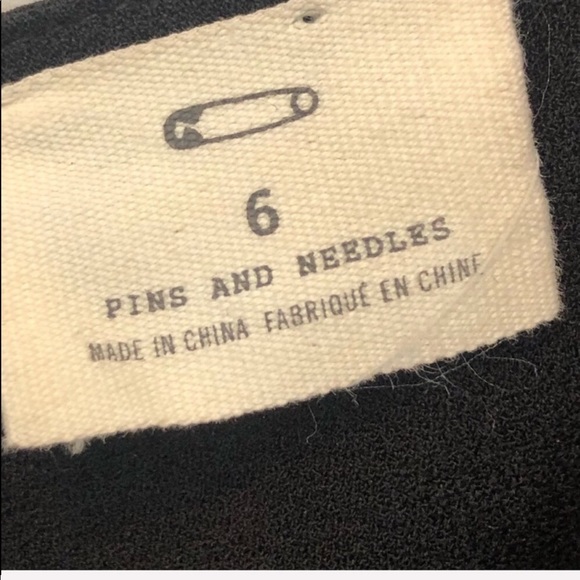 Pins and needles /  black crepe lace inset dress - Picture 5 of 6